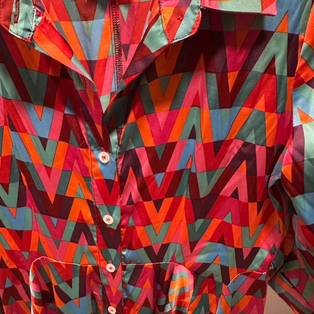 Garcia geometric shaped button down midi dress 
Woman’s size medium - Picture 5 of 6